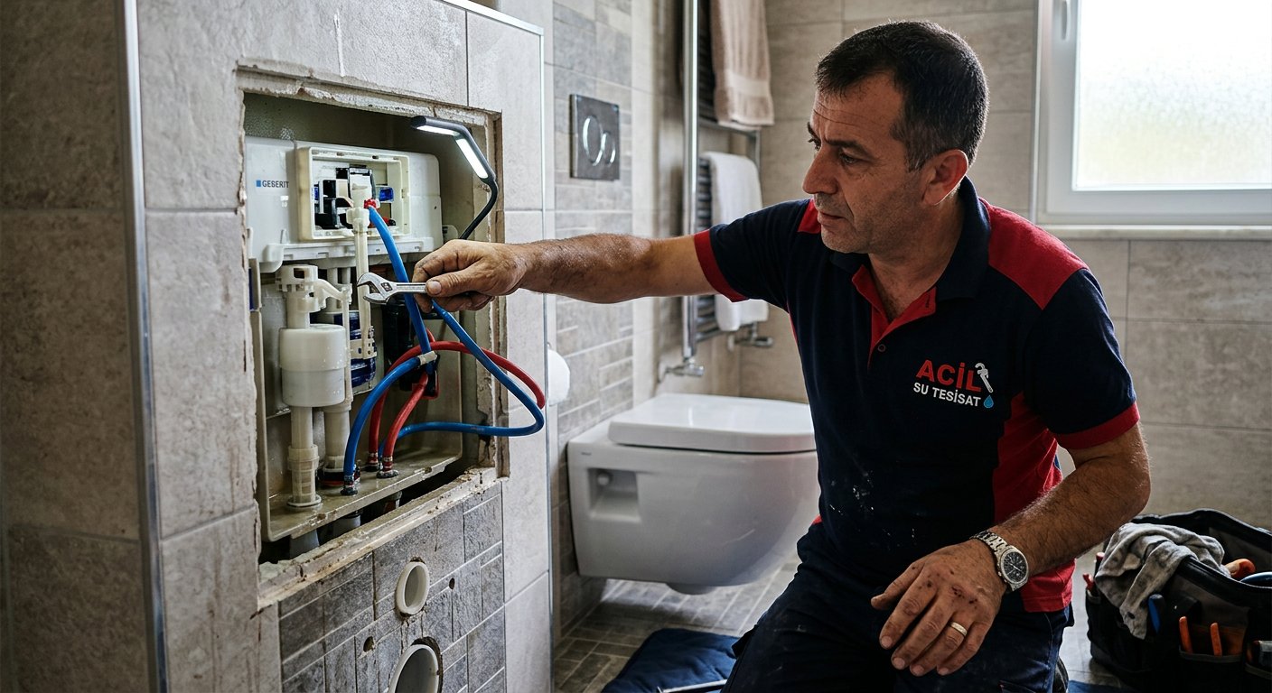 Gömme rezervuar iç mekanizma tamiri